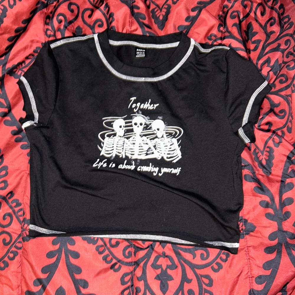 Skeleton crop top
